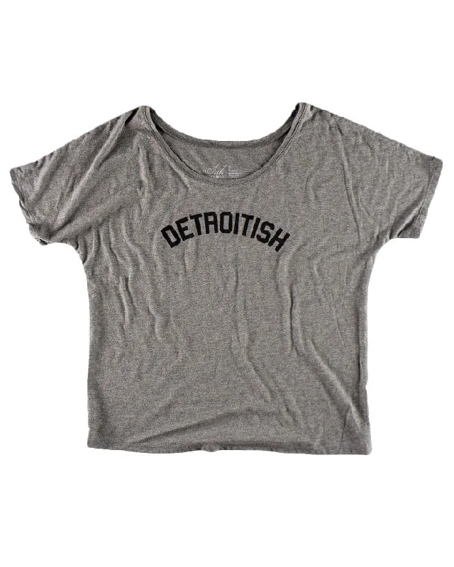  Women's Outerwear AttireInk Detroit Detroitish Slouchy T-Shirt - Heather Grey