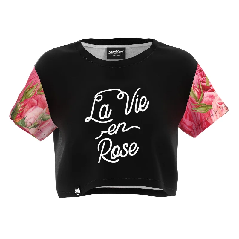  Women's Elegant ApparelLa Vie En Rose Crop Top