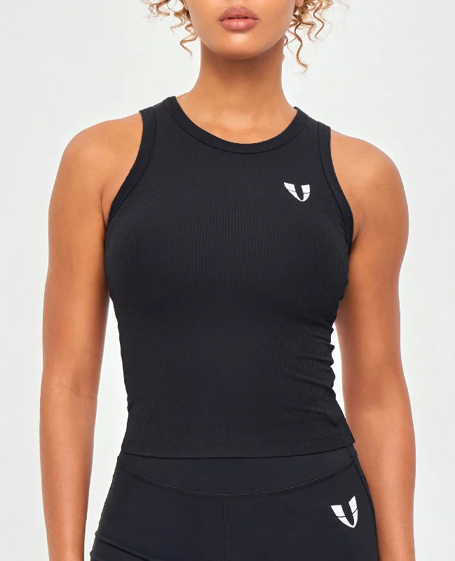  Women's Sports ApparelRibbed Workout Tank - Black