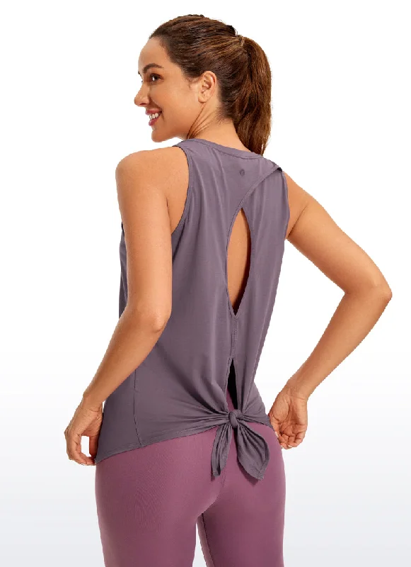  Women's Comfy Attire For LoungingPima Cotton Tank Split Open Back