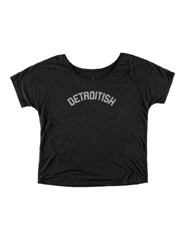  Women's Evening Wear AttireInk Detroit Detroitish Slouchy T-Shirt - Charcoal Black