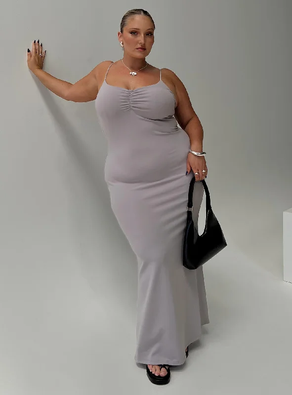  Seize BargainsArabellia Maxi Dress Grey Curve