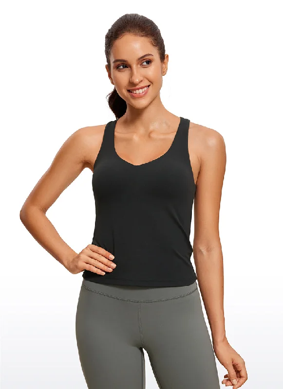  Hurry Before It'S GoneButterluxe V Neck Waist-Length Tank Racerback