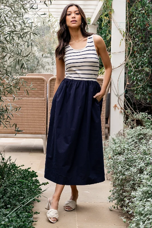  Women's Evening Wear AttireNantucket Tank Dress | Navy Stripe