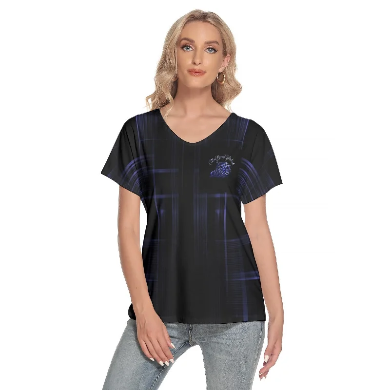  Formal Attire For WomenTRP Matrix 02 Ladies Designer V-neck Loose Fit T-shirt