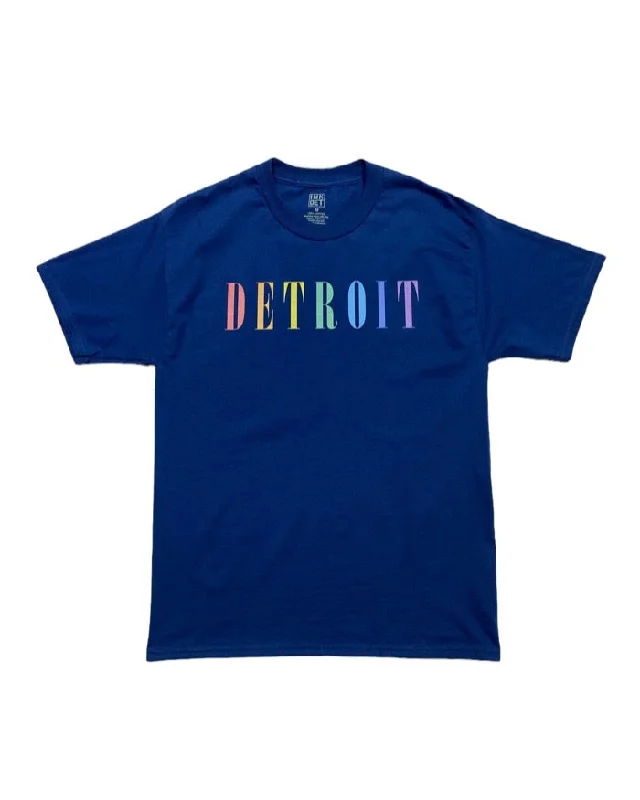  Women's Elegant Formal OutfitInk Detroit - Pastel Rainbow - T-Shirt - Regal Blue