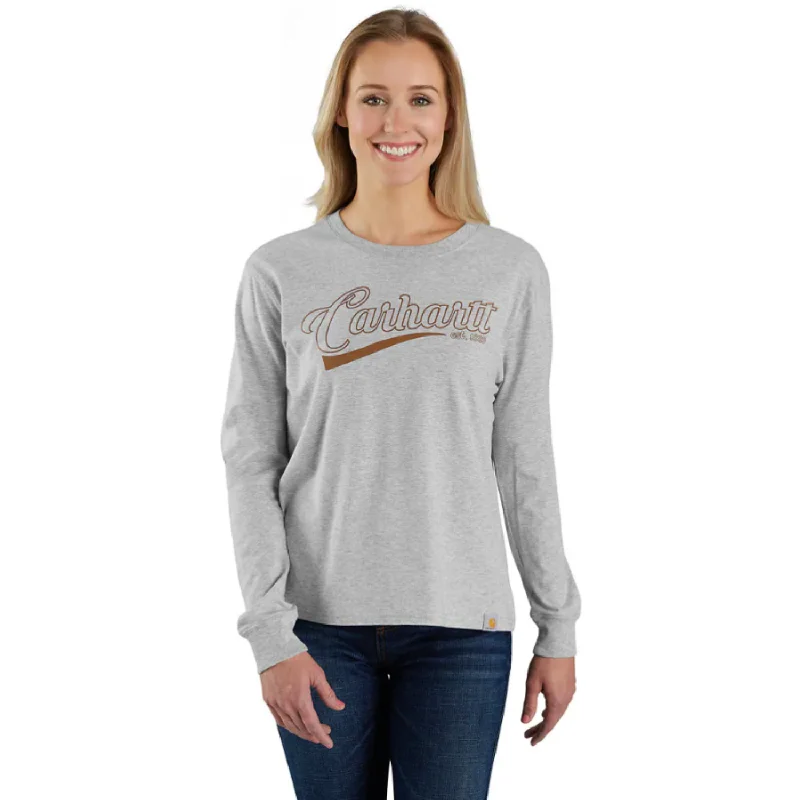  Smart Casual DealsCarhartt Women's TENCEL Loose Fit Graphic Long Sleeve T-Shirt