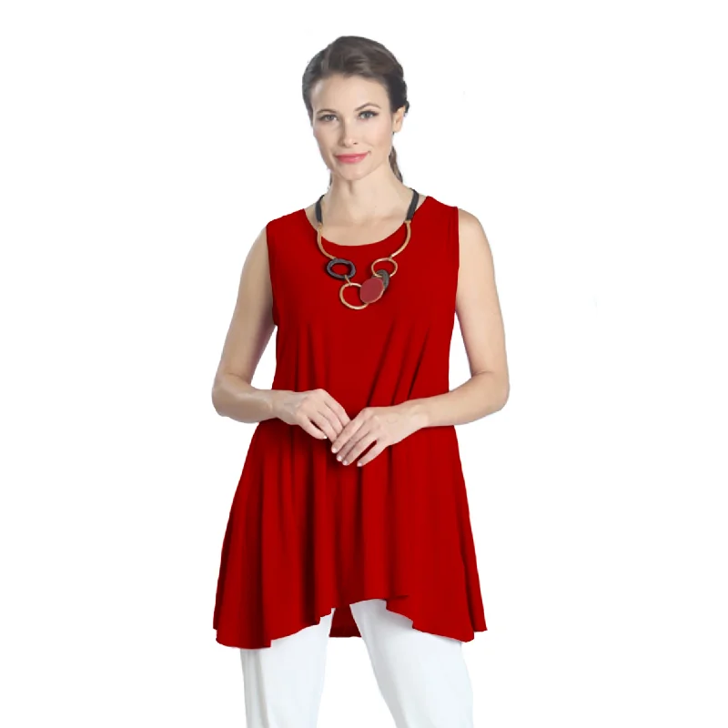  Women's Travel GarmentsExtender Length Tank in Red - 6822T-RD