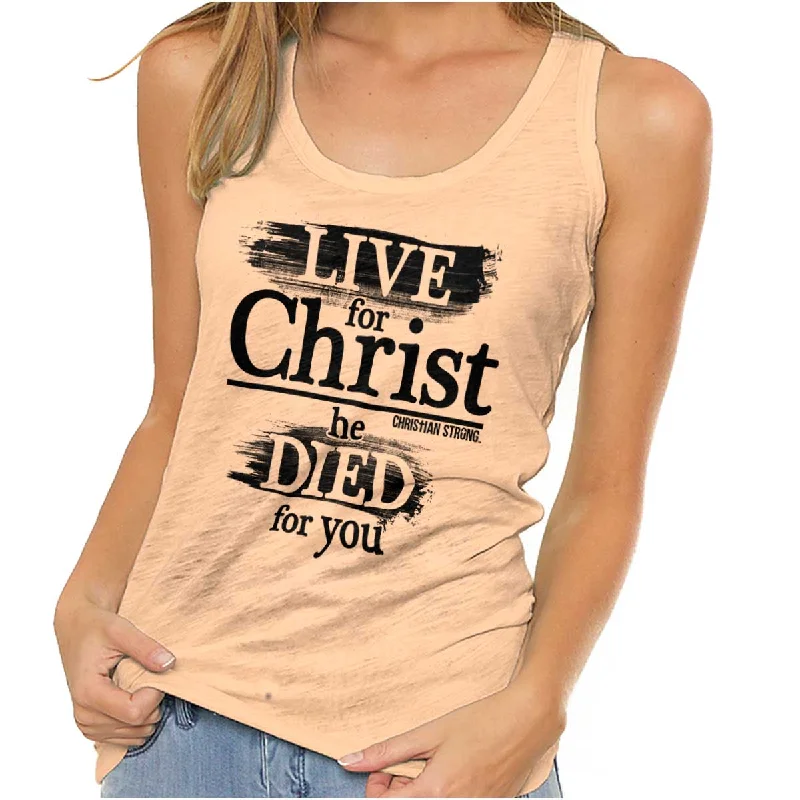  Women's Luxury AttireLive For Christ Racerback Tank