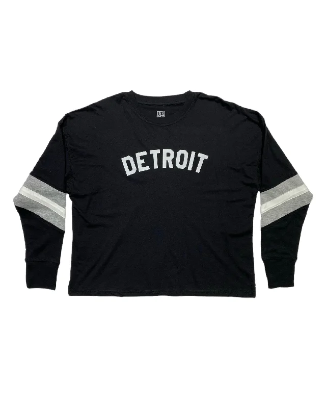  Chic Trends UnveiledInk Detroit - Ladies Boxy Varsity Long sleeve - Black