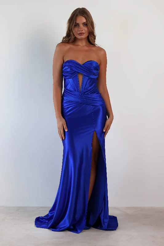  Season OfferKarra Bodycon Strapless Gown | Royal Blue