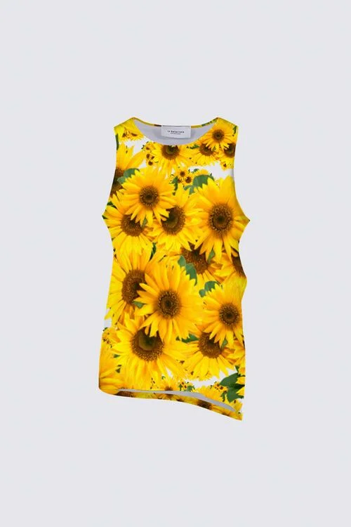  Women's Outfit For The OfficeTRP Floral Print 04 Designer Florence Sleeveless Knotted Tee