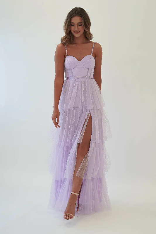  Women's Vacation GarmentsGeeniva Tulle Maxi Dress | Lavendar